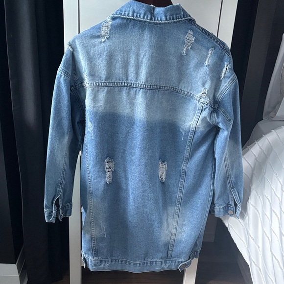 Distressed Blue Denim Jacket - Picture 2 of 3